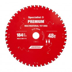 Pjovimo diskas 184x48Tx20/16mm, Multimaterial PREMIUM, SPECIALIST+