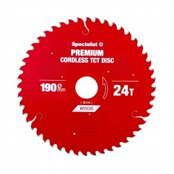 Pjovimo diskas 190x24Tx30mm, Cordless PREMIUM, SPECIALIST+