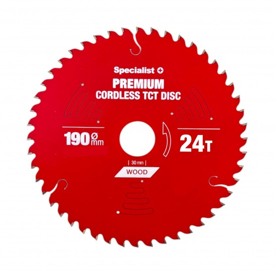 Pjovimo diskas 190x24Tx30mm, Cordless PREMIUM, SPECIALIST+ Pjovimo diskas 190x24Tx30mm, Cordless PREMIUM, SPECIALIST+