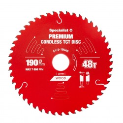 Pjovimo diskas 190x48Tx30mm, Cordless PREMIUM, SPECIALIST+