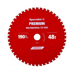 Pjovimo diskas 190x48Tx30mm, Multimaterial PREMIUM, SPECIALIST+