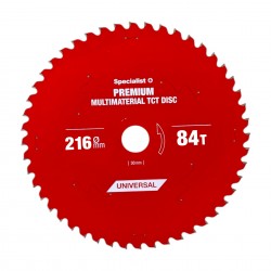 Pjovimo diskas 216x84Tx30mm, Multimaterial PREMIUM, SPECIALIST+