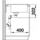 Plautuvė BLANCORIONA 45, 500 mm, juoda spalva