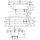 Plieninė vonia Kaldewei Saniform Plus 170x75x41; su EasyClean, mod. 373-1