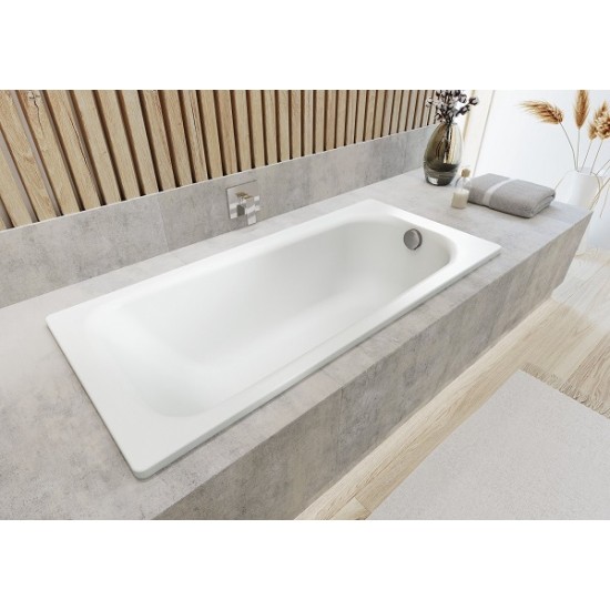 Plieninė vonia Kaldewei Saniform Plus STAR 170x70 su EasyClean, angomis rankenoms, balta