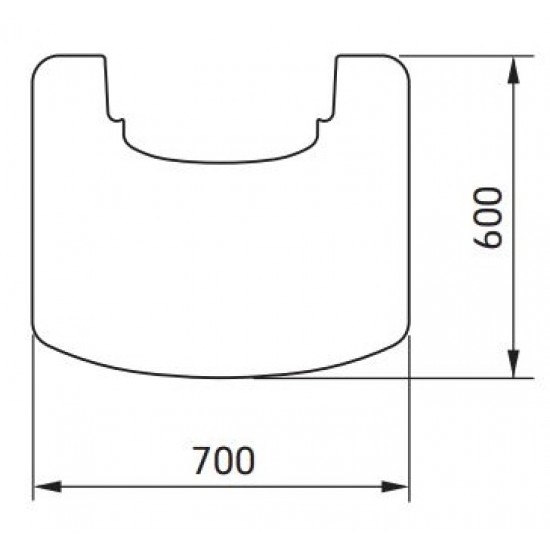 Plieninis padėklas po krosnele C800, juodos spalvos, 700x600 mm