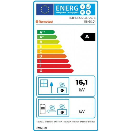 Plieninis židinio ugniakuras Romotop IMPRESSION 2G L 118.60.01 su pakeliamomis durimis