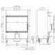 Plieninis židinio ugniakuras Romotop KV HEAT H2T13 59.44.13 gylis 370mm