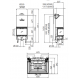 Plieninis židinio ugniakuras Spartherm ARTE 3RL-60h-4S Standart, d. 200mm