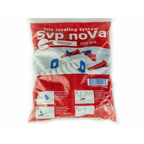 Plytelių pritraukėjo pleištas T-NOVA 200vnt.