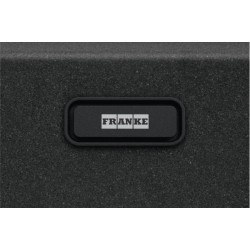 Po stalviršiu montuojama granitinė plautuvė Franke Maris, MRG 110-52, Juoda matinė, juodas rankinis ventilis