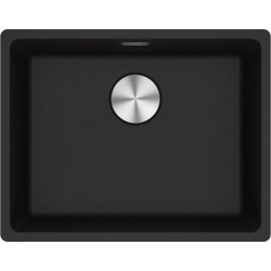 Po stalviršiu montuojama granitinė plautuvė Franke Maris, MRG 110-52, Onyx, rankinis ventilis