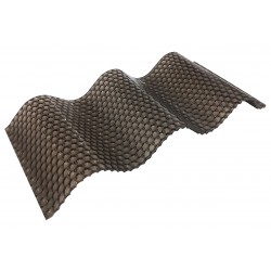 Polikarbonatas banguotas Diamond 1050x2000 2.8mm bronza
