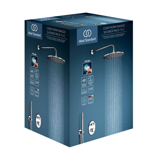 Potinkinis dušo komplektas Ideal Standard Ceratherm Navigo, su apvalia Ø300 mm galva, chromas Potinkinis dušo komplektas Ideal Standard Ceratherm Navigo, su apvalia Ø300 mm galva, chromas