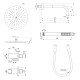 Potinkinis dušo komplektas Ideal Standard Ceratherm Navigo, su apvalia Ø300 mm galva, chromas Potinkinis dušo komplektas Ideal Standard Ceratherm Navigo, su apvalia Ø300 mm galva, chromas