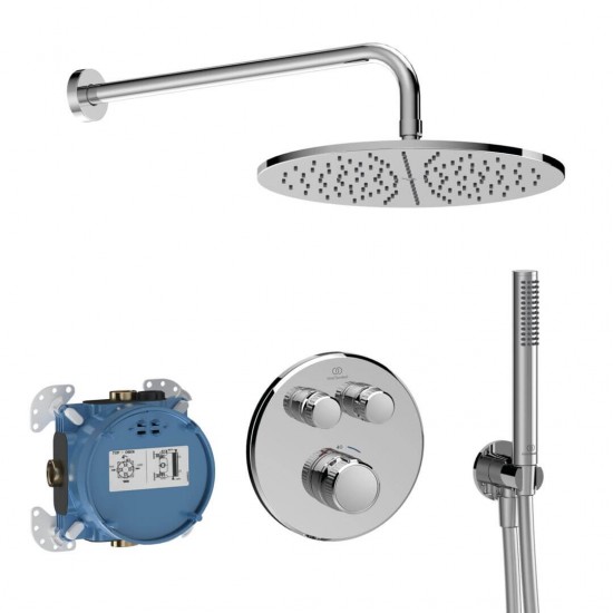 Potinkinis dušo komplektas Ideal Standard Ceratherm Navigo, su apvalia Ø300 mm galva, chromas Potinkinis dušo komplektas Ideal Standard Ceratherm Navigo, su apvalia Ø300 mm galva, chromas