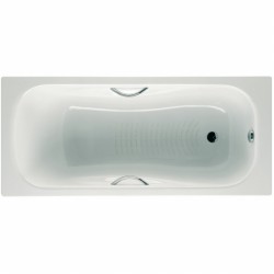 PRINCESS-N Plieninė vonia 170 × 70 cm su chrom. rank., (7.5268.0.431.0) antislip