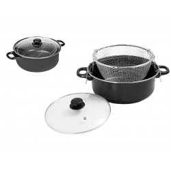 Puodas 26cm 4.0L neprid. su sieteliu bulvėms fri