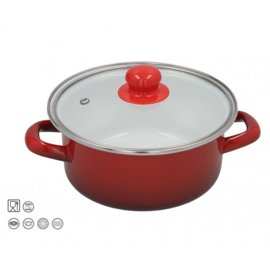 Puodas emal. 18cm 1.35L s/d indukc. MOON Puodas emal. 18cm 1.35L s/d indukc. MOON