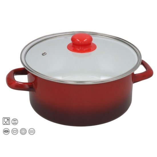 Puodas emal. 24cm 3.7L s/d indukc. MOON