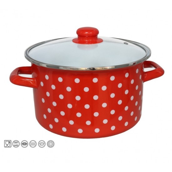 Puodas emal. 24cm 4.8L s/d indukc. JAEN M