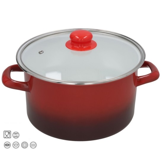 Puodas emal. 24cm 4.8L s/d indukc. MOON M