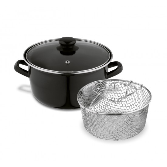 Puodas emal. bulvėms fri su sieteliu 3.2L 50805 Puodas emal. bulvėms fri su sieteliu 3.2L 50805