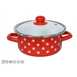 Puodas emaliuotas 18cm 1.35L s/d indukcinis JAEN
