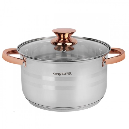 Puodas nerūd. pl. 20cm 3.7L indukc. BARI Puodas nerūd. pl. 20cm 3.7L indukc. BARI