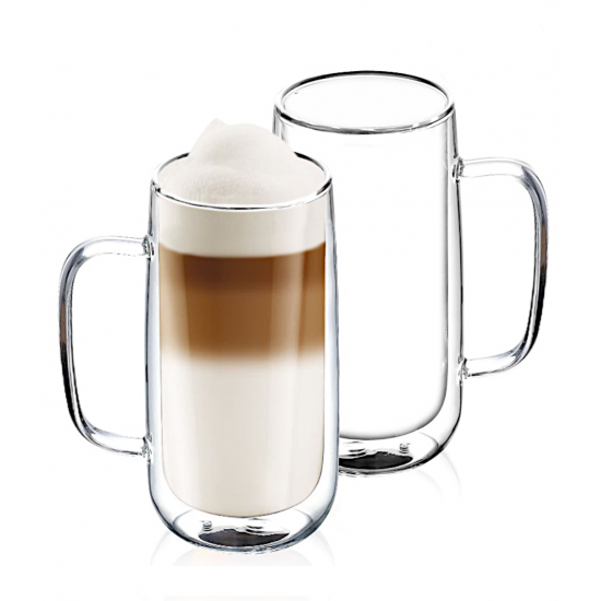 Puodukai su dviguba sienele 450ml 2vnt Duali LONG Puodukai su dviguba sienele 450ml 2vnt Duali LONG