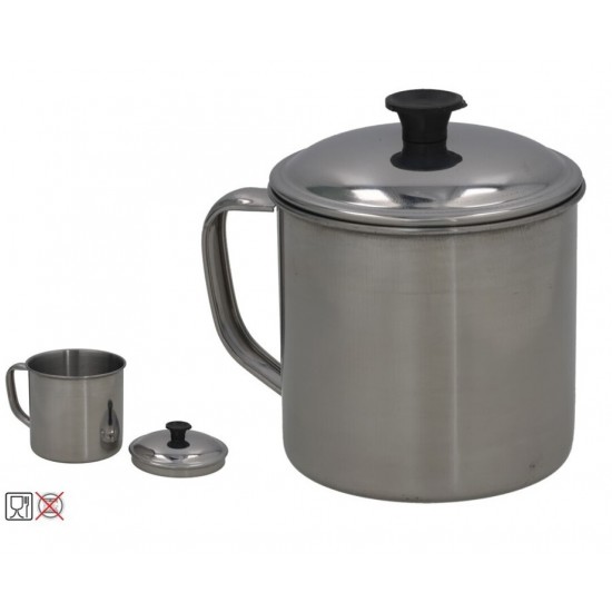 Puodukas met. 400ml su dangteliu DIA