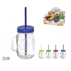 Puodukas stikl. 400ml s/d ir šiaudeliu 2617