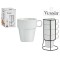 Puodukų rink. 350ml 4vnt su stovu 90376 Vessia