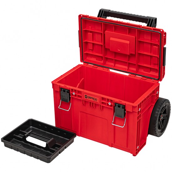 QBRICK PRIME įrankių dėžė su ratukais RED QBRICK PRIME įrankių dėžė su ratukais RED