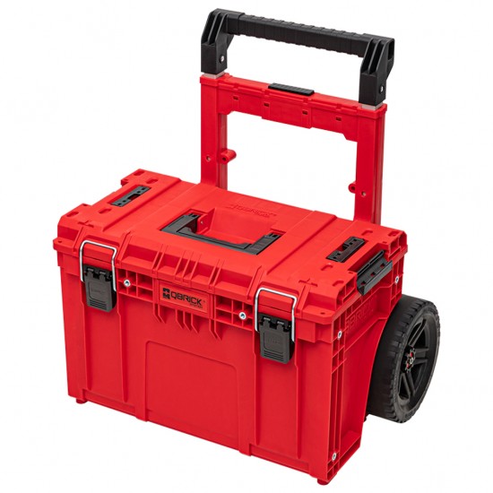 QBRICK PRIME įrankių dėžė su ratukais RED QBRICK PRIME įrankių dėžė su ratukais RED