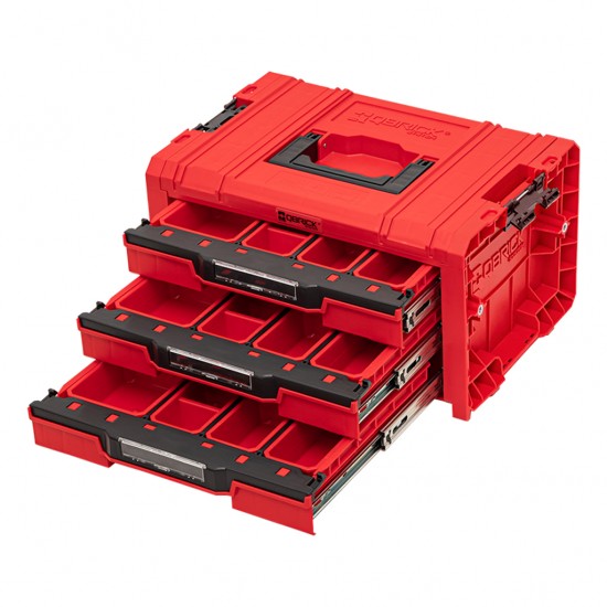 QBRICK PRO įrankių dėžė su 3 stalčiais 2.0 EXPERT RED QBRICK PRO įrankių dėžė su 3 stalčiais 2.0 EXPERT RED