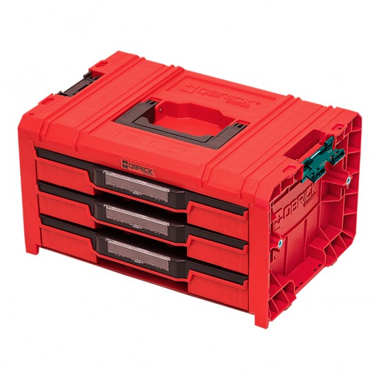 QBRICK PRO įrankių dėžė su 3 stalčiais 2.0 EXPERT RED QBRICK PRO įrankių dėžė su 3 stalčiais 2.0 EXPERT RED