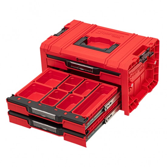QBRICK PRO įrankių dėžė su 3 stalčiais 2.0 EXPERT RED QBRICK PRO įrankių dėžė su 3 stalčiais 2.0 EXPERT RED