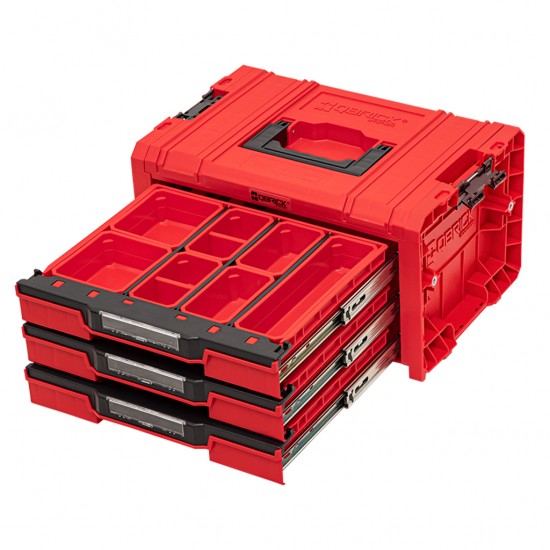 QBRICK PRO įrankių dėžė su 3 stalčiais 2.0 EXPERT RED QBRICK PRO įrankių dėžė su 3 stalčiais 2.0 EXPERT RED