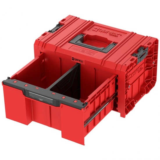 QBRICK PRO įrankių dėžė su stalčiumi 2.0 EXPERT RED