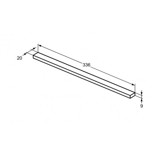 Rankena Ideal Standard i.life S, 336 mm, blizgus aliuminis Rankena Ideal Standard i.life S, 336 mm, blizgus aliuminis