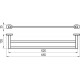 Rankšluosčių laikiklis Ravak Chrome, CR 320.00 66 cm dvigubas Rankšluosčių laikiklis Ravak Chrome, CR 320.00 66 cm dvigubas