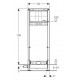 Rėmas dušo latakui GEBERIT, Duofix ShowerDrain H130