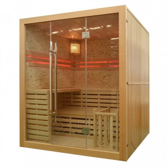 Sausoji Pirtis Su Krosnele AMO-EA4K STONE 180x160x200 cm Sausoji Pirtis Su Krosnele AMO-EA4K STONE 180x160x200 cm