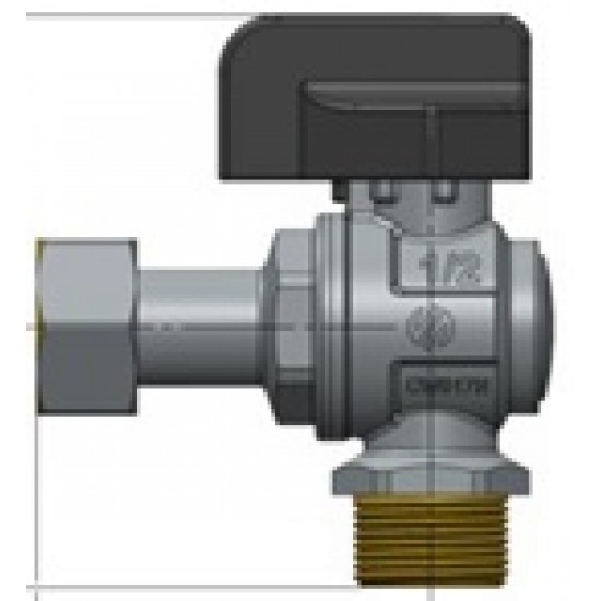 SENA VA30 DK kampinis ventilis 1/2 v/i, su laisva veržle