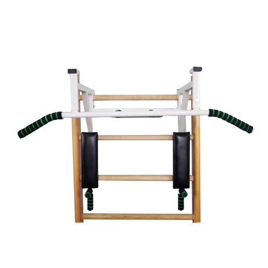 Skersinis-lygiagretės tvirtinamas ant gimnastikos sienelės SANRO 3 in 1 PLUS, iki 200kg baltas