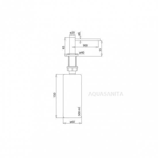 Skysto Muilo Dozatorius AQUASANITA DS Silicsana