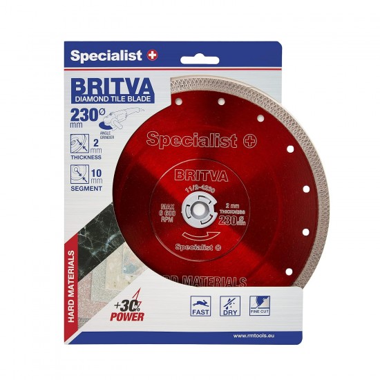 SPECIALIST+ deim. diskas BRITVA, 230x2x22 mm SPECIALIST+ deim. diskas BRITVA, 230x2x22 mm