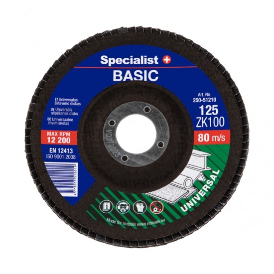 SPECIALIST+ lapelinis šlif. diskas BASIC ZK100, 125 mm SPECIALIST+ lapelinis šlif. diskas BASIC ZK100, 125 mm