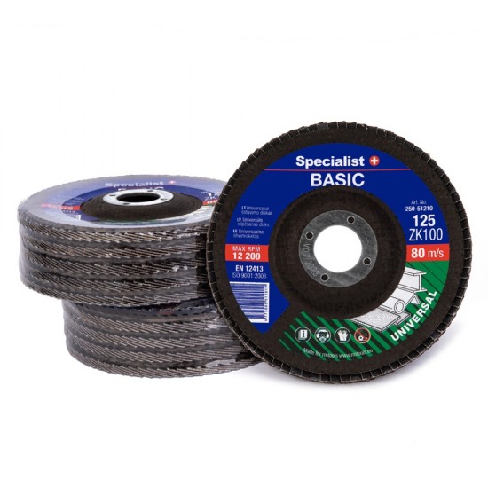 SPECIALIST+ lapelinis šlif. diskas BASIC ZK100, 125 mm SPECIALIST+ lapelinis šlif. diskas BASIC ZK100, 125 mm